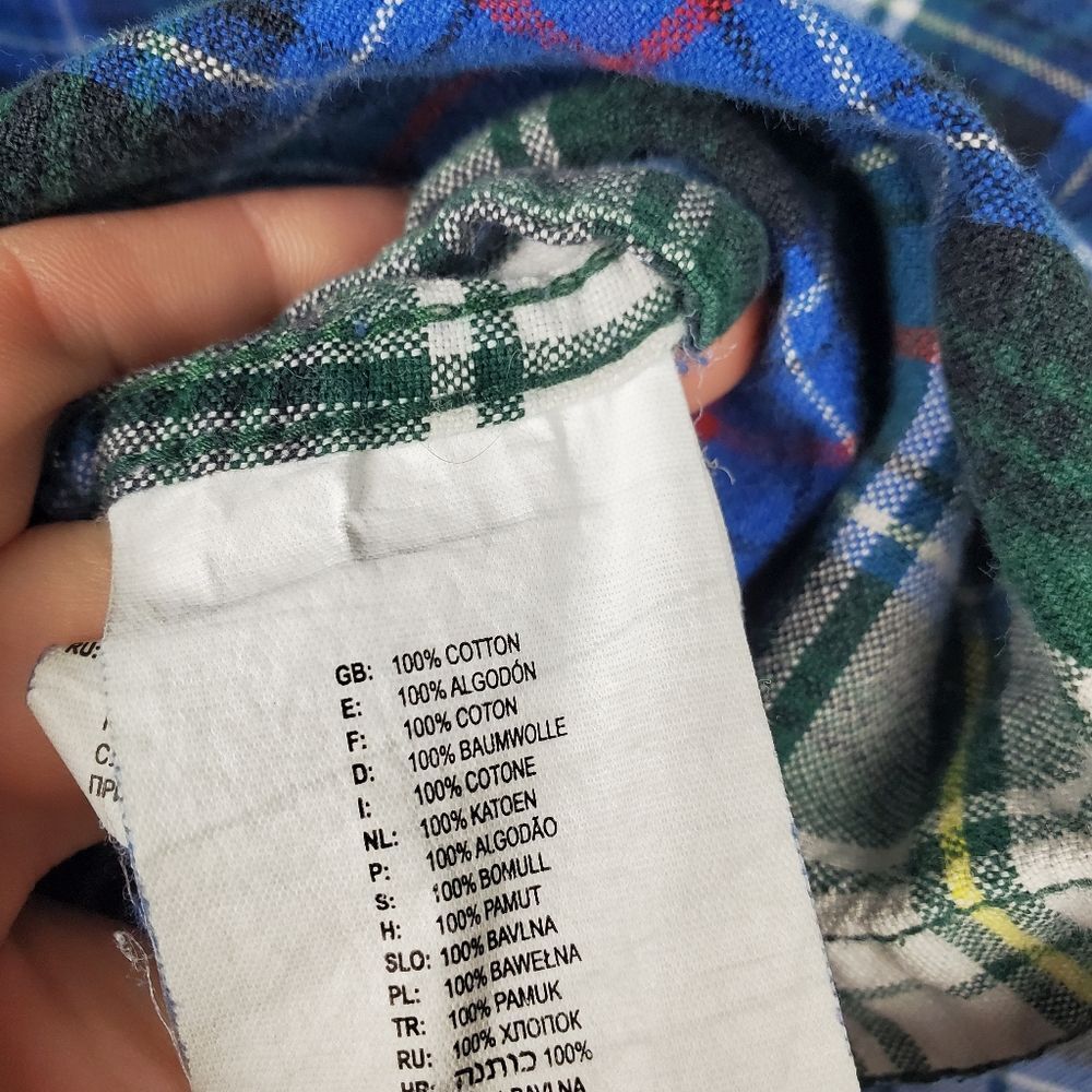 VANS Button Down Long Sleeve Plaid Shirt Unisex Multicolor Collared Chest Pocket - Picture 4 of 6